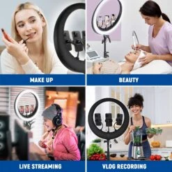 NEEWER RP19H 19 Inch LED Ring Light With 3 Phone Holders 34 NEEWER RP19H 19 Inch LED Ring Light With 3 Phone Holders -Photography Equipment 7 899bc114 f5dd 4824 b666 12d2ba338225