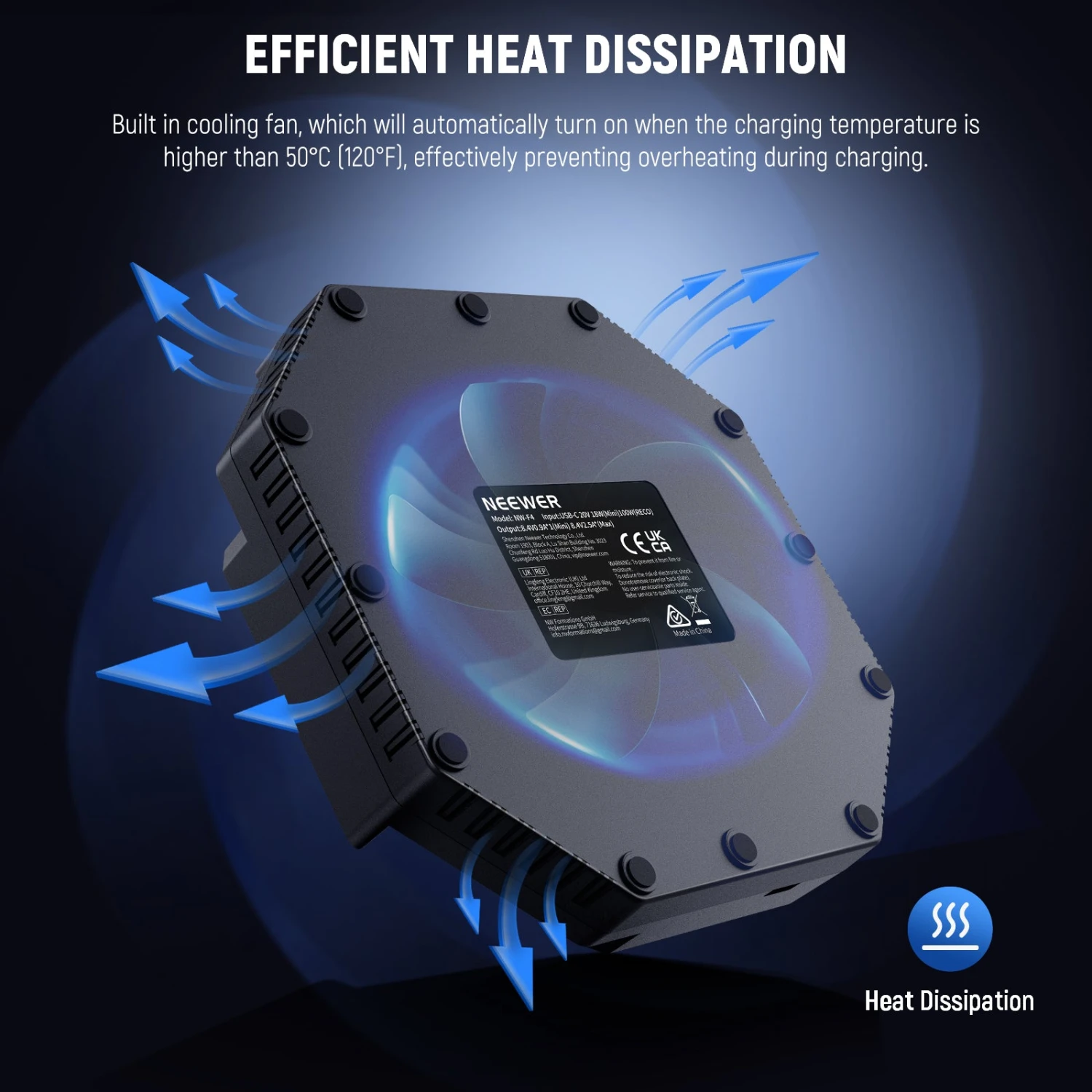 NEEWER NW-F4+NW-F970 7800mAh Replacement Batteries & 4 Channel Fast Charger 7 NEEWER NW-F4+NW-F970 7800mAh Replacement Batteries & 4 Channel Fast Charger - Image 7