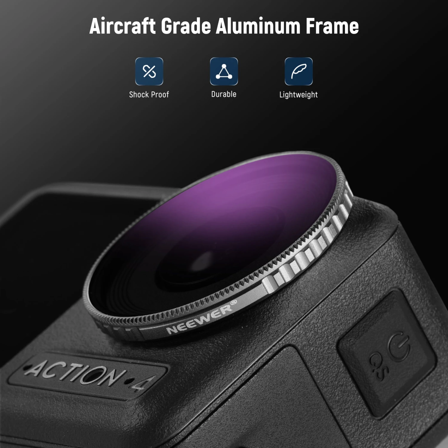 NEEWER FL-A14 4-Pack ND/PL Filter Set For DJI Osmo Action 4 7 NEEWER FL-A14 4-Pack ND/PL Filter Set For DJI Osmo Action 4 - Image 7