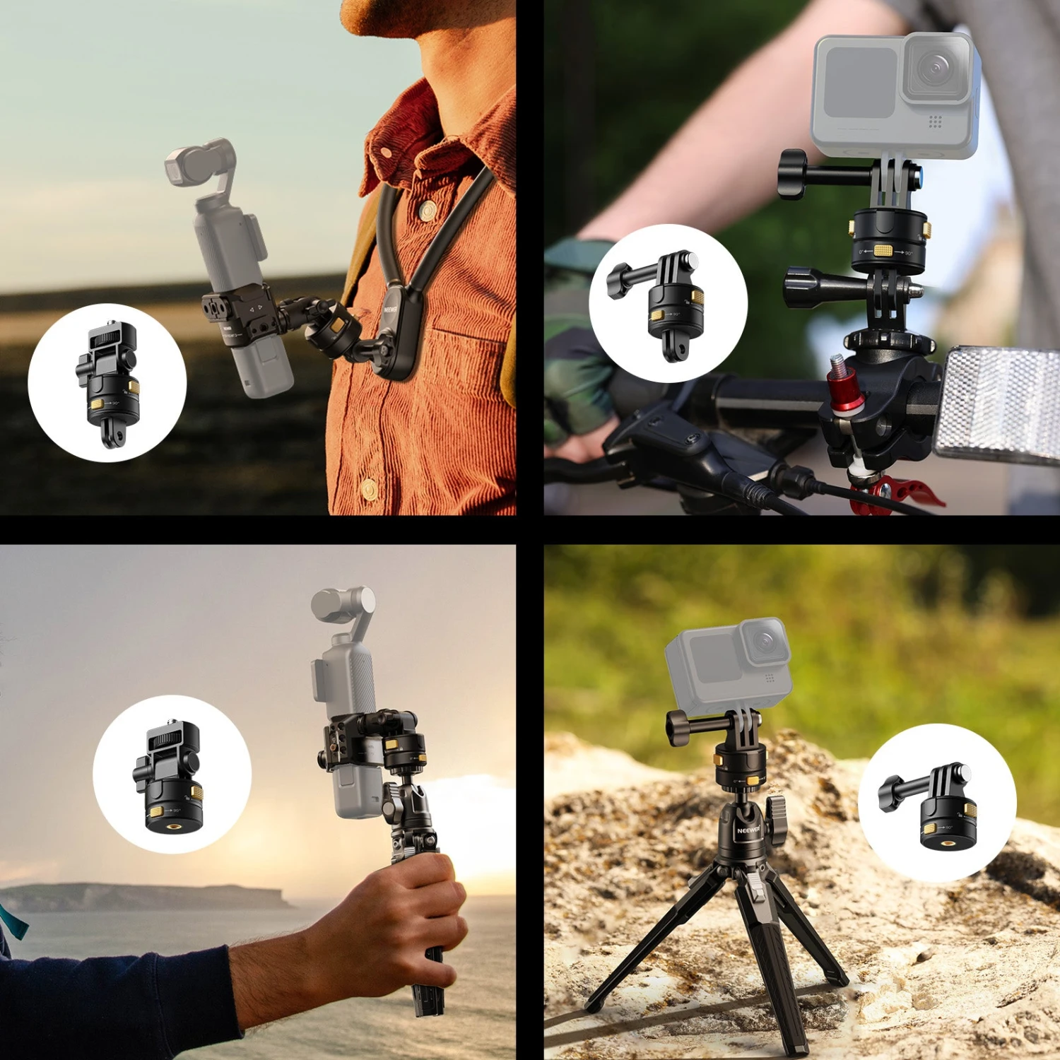 NEEWER GP-23 6 In 1 Action Camera Mount Kit For GoPro DJI Insta360 7 NEEWER GP-23 6 In 1 Action Camera Mount Kit For GoPro DJI Insta360 - Image 7
