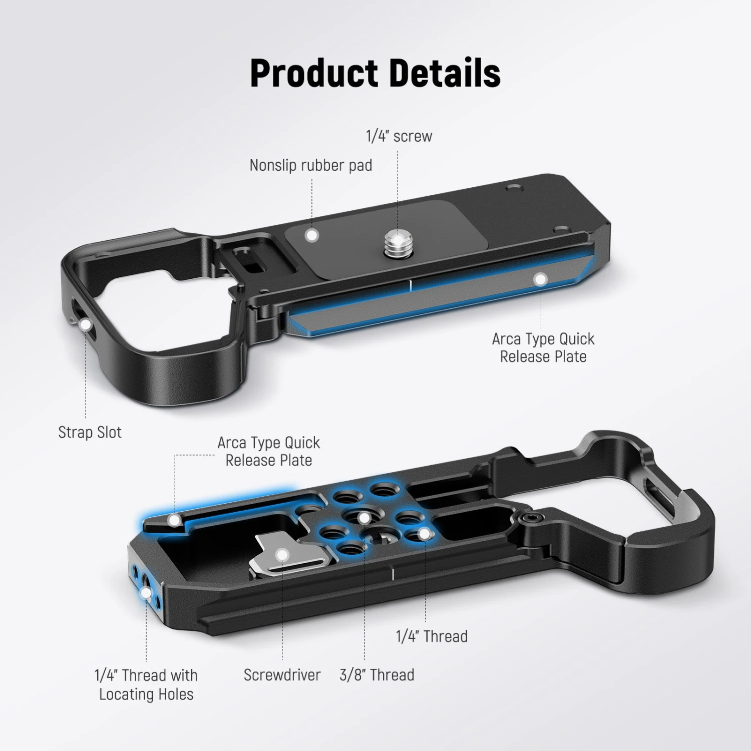 NEEWER Camera Baseplate For Sony A7C II A7CR 7 NEEWER Camera Baseplate For Sony A7C II A7CR - Image 7