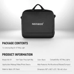 NEEWER RU-011 12" Ring Light Carry Bag -Photography Equipment 7 c7f8d8e4 f37e 4090 8195 33fd0938443b