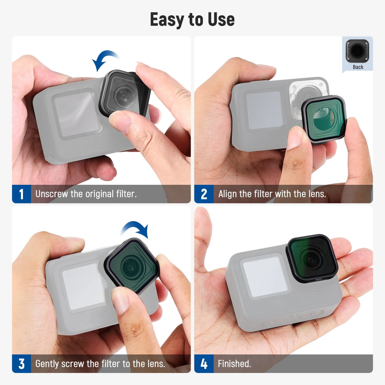 NEEWER FL-77 CPL Filter For GoPro Hero 9/10/11/12/13 7 NEEWER FL-77 CPL Filter For GoPro Hero 9/10/11/12/13 - Image 7