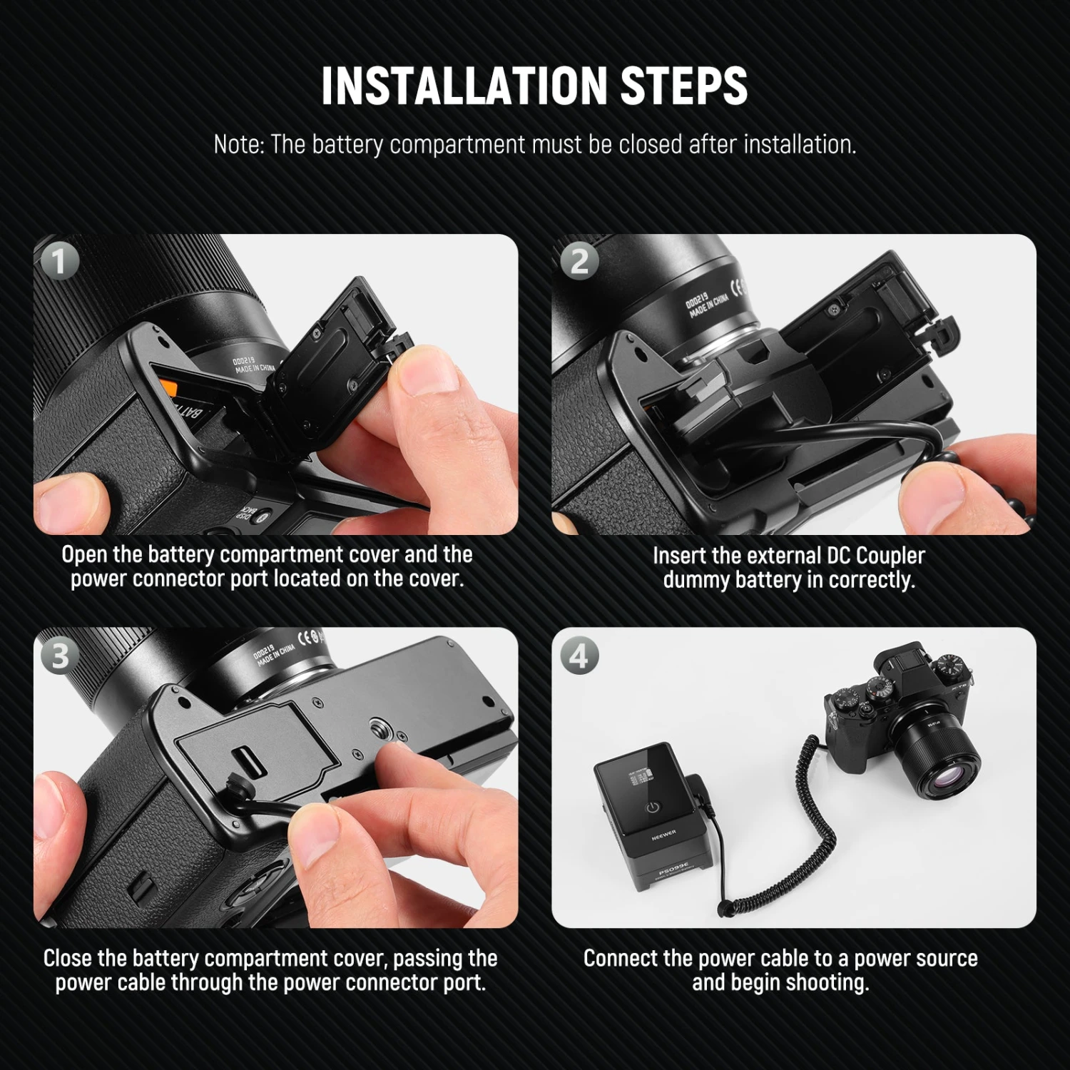 NEEWER VP-NPW235 NP-W235 To D Tap Dummy Battery 7 NEEWER VP-NPW235 NP-W235 To D Tap Dummy Battery - Image 7