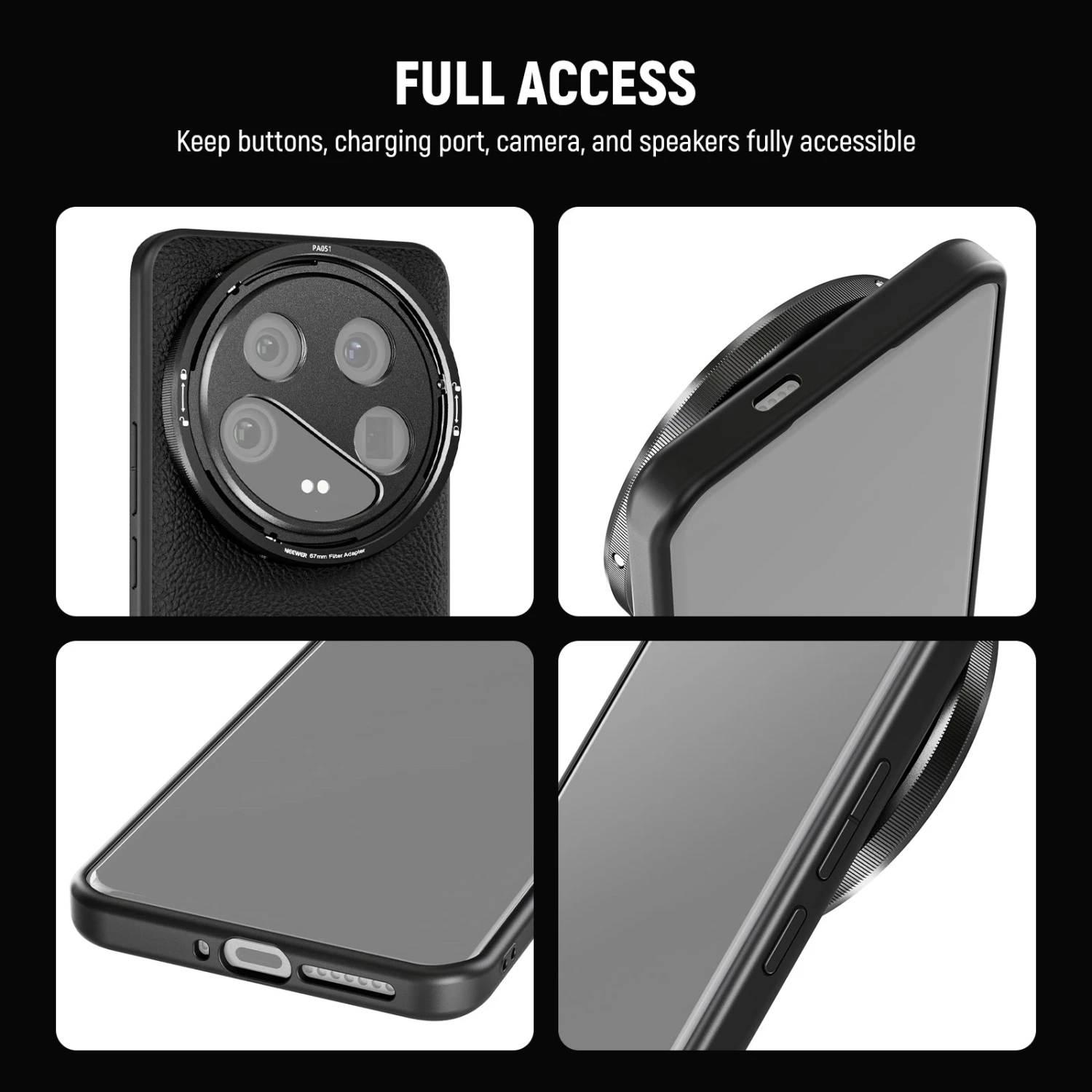 NEEWER PA051 Black Case For Xiaomi 14 Ultra With 17mm/67mm Adapters 7 NEEWER PA051 Black Case For Xiaomi 14 Ultra With 17mm/67mm Adapters - Image 7