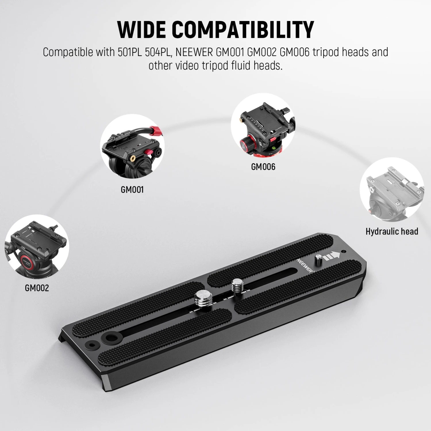 NEEWER QR6 Quick Release Plate For 501PL 504PL 7 NEEWER QR6 Quick Release Plate For 501PL 504PL - Image 7