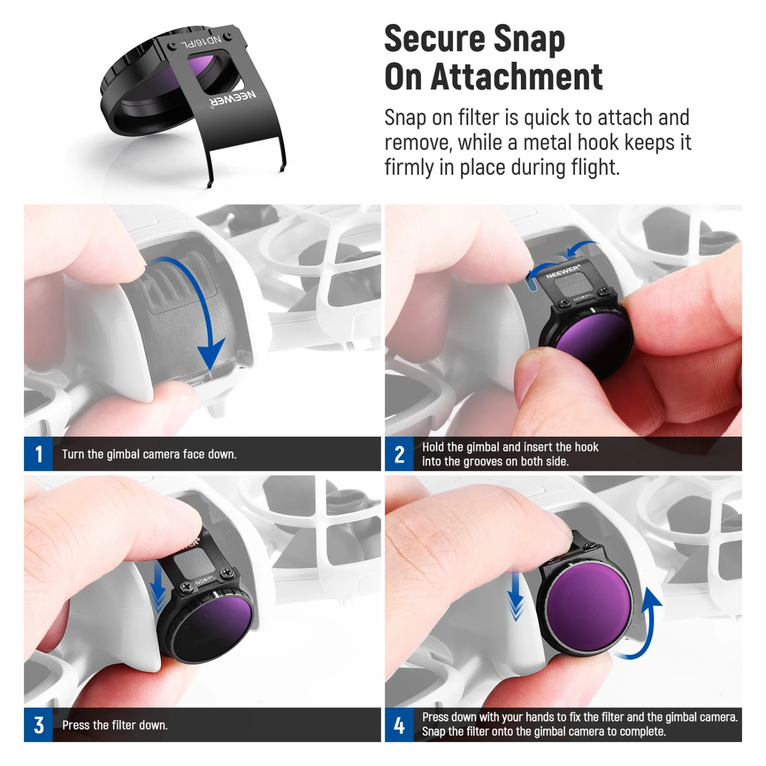 NEEWER FL-N29 4-Pack ND/CPL Filter Set For DJI NEO 7 NEEWER FL-N29 4-Pack ND/CPL Filter Set For DJI NEO - Image 7