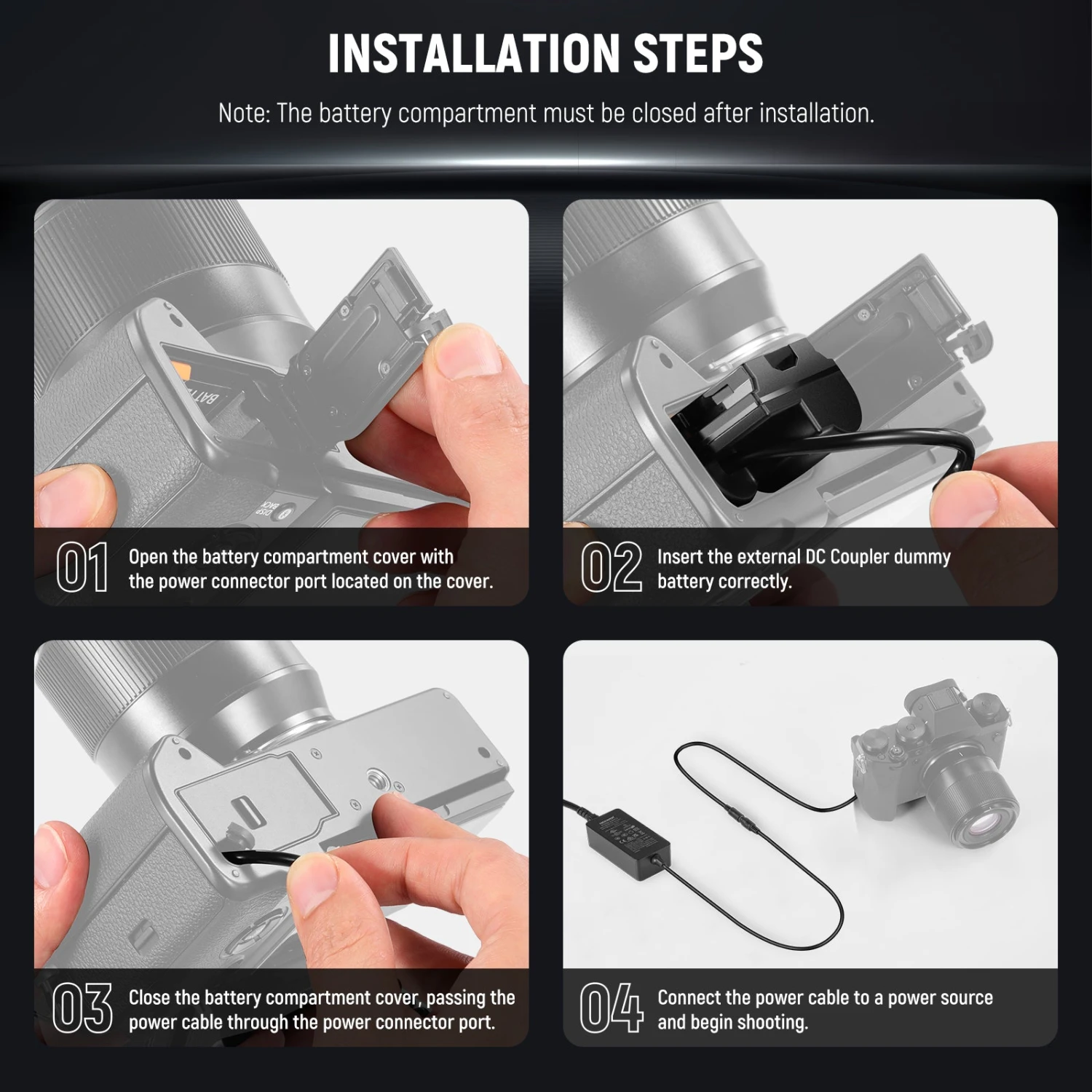 NEEWER NP-W235 Replacement Dummy Battery Coupler Kit 7 NEEWER NP-W235 Replacement Dummy Battery Coupler Kit - Image 7