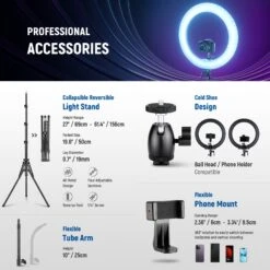 NEEWER RGB18 II 18 Inch RGB LED Ring Light With APP Control 15 NEEWER RGB18 II 18 Inch RGB LED Ring Light With APP Control -Photography Equipment 7 f2b6fb73 a135 4314 bd5a 7547e170293d