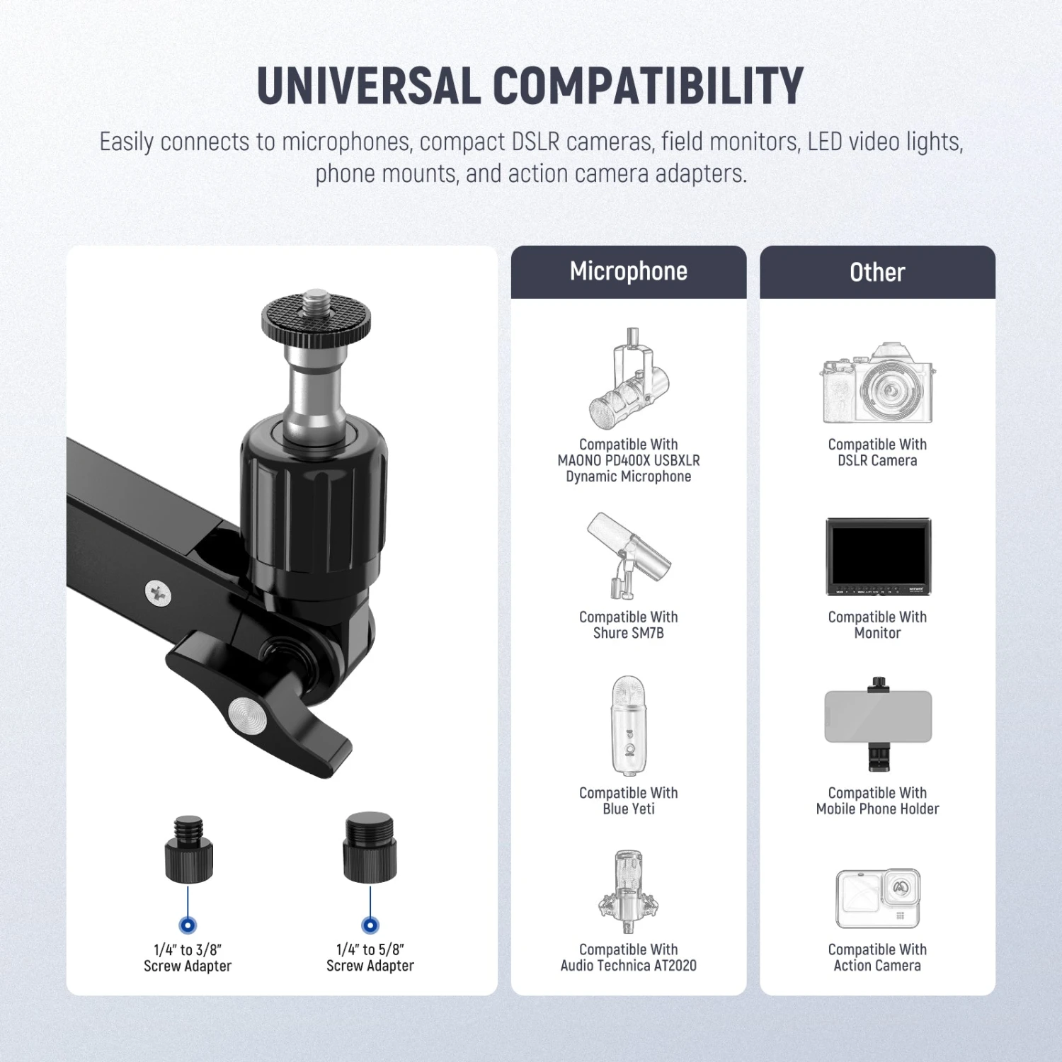 NEEWER MST002 Low Profile Mic Arm Desk Mount With Damping 7 NEEWER MST002 Low Profile Mic Arm Desk Mount With Damping - Image 7