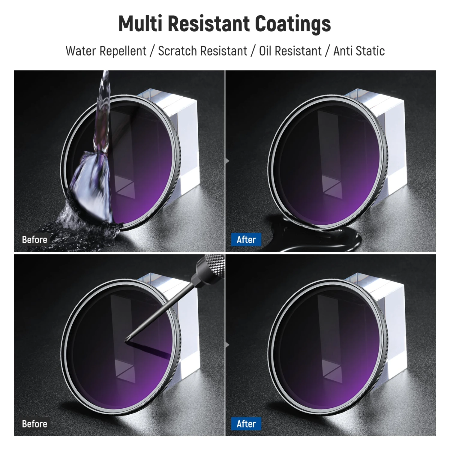 NEEWER ND2-400 (1-9 Stops) Variable ND Filter With Lens Cap 7 NEEWER ND2-400 (1-9 Stops) Variable ND Filter With Lens Cap - Image 7