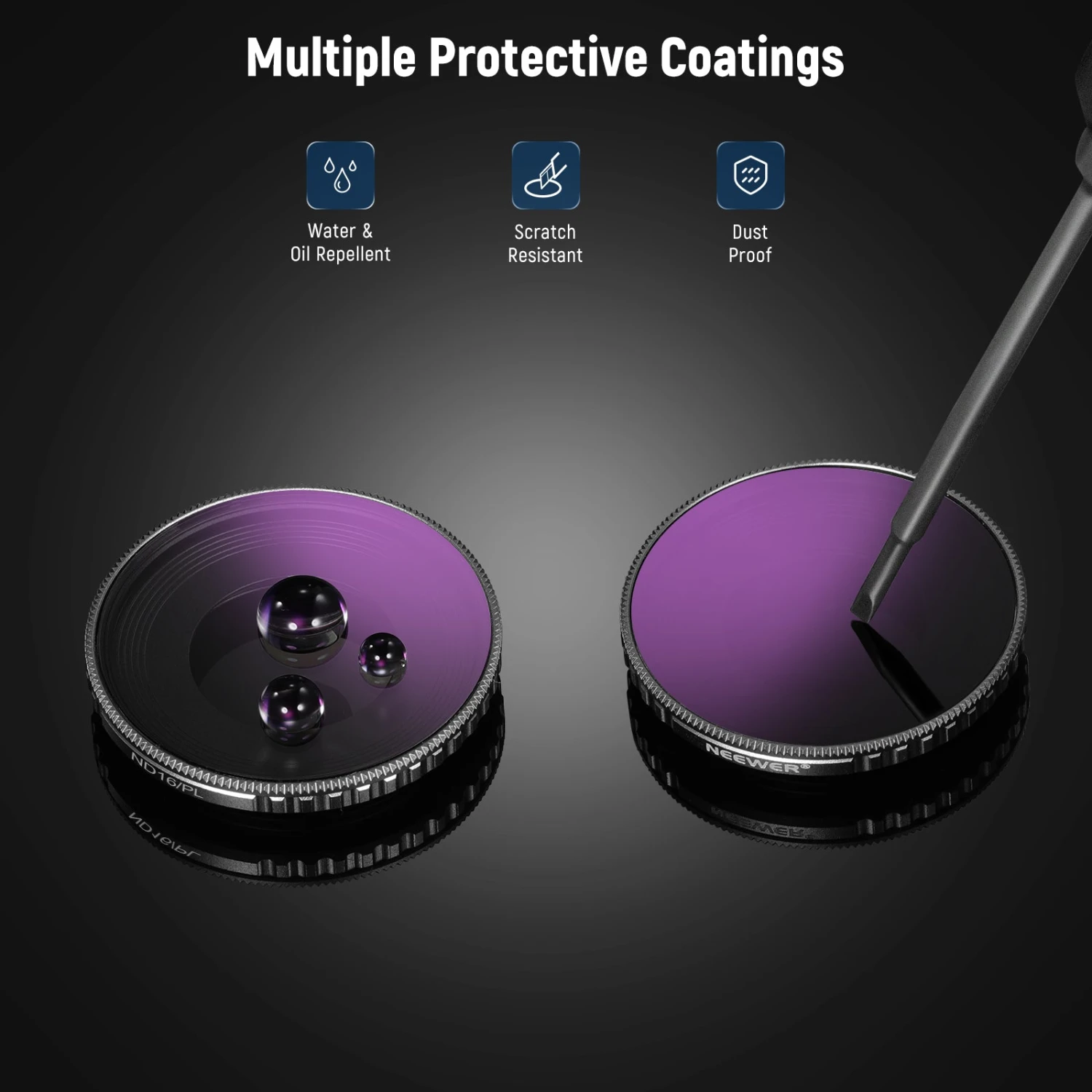 NEEWER FL-A14 4-Pack ND/PL Filter Set For DJI Osmo Action 4 8 NEEWER FL-A14 4-Pack ND/PL Filter Set For DJI Osmo Action 4 - Image 8