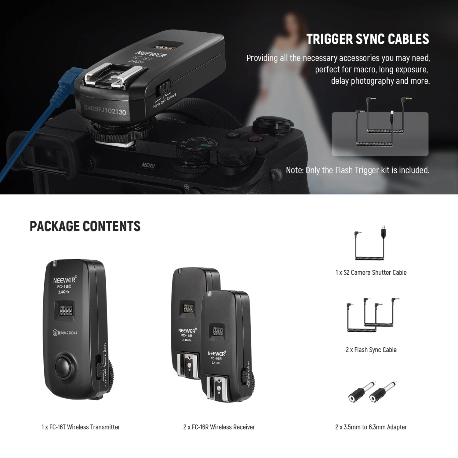 NEEWER FC-16 2.4G Wireless Flash Trigger For Sony Cameras 8 NEEWER FC-16 2.4G Wireless Flash Trigger For Sony Cameras - Image 8
