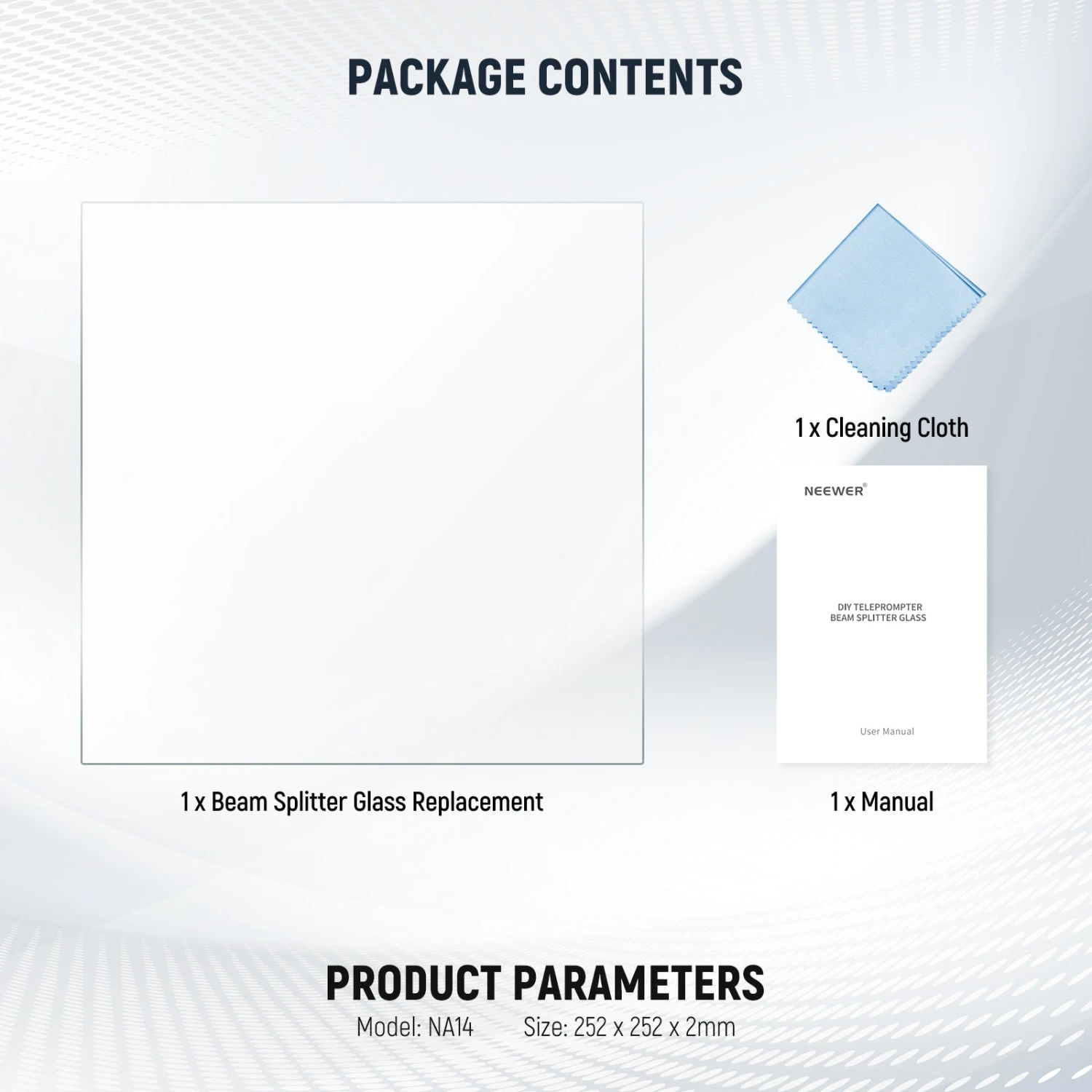 NEEWER NA14/NA17 Beam Splitter For Teleprompter DIY(30T/70R) 8 NEEWER NA14/NA17 Beam Splitter For Teleprompter DIY(30T/70R) - Image 8