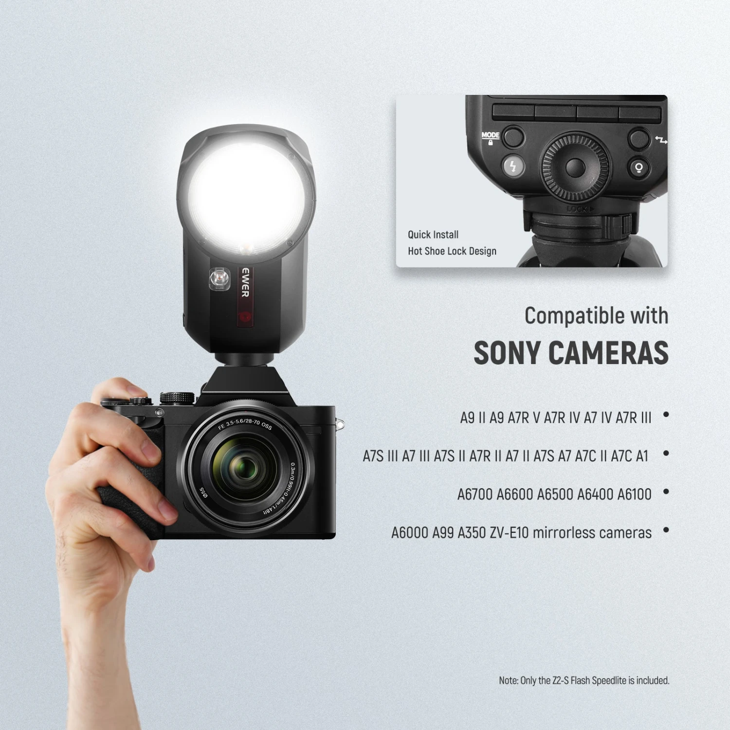 NEEWER Z2-S TTL Round Head Flash Speedlite For Sony 8 NEEWER Z2-S TTL Round Head Flash Speedlite For Sony - Image 8