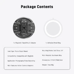 NEEWER PA070 Magnetic Phone Tripod Mount 15 NEEWER PA070 Magnetic Phone Tripod Mount -Photography Equipment 8 30e8e8cf ace7 4ad1 9f47 64b5fbab4e10