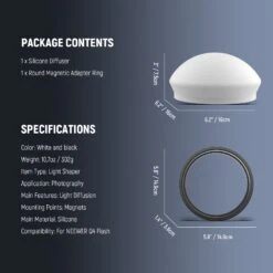 NEEWER CRS10 Silicone Diffuser With Magnetic Adapter Ring For Q4 & Q6 Outdoor Flash 15 NEEWER CRS10 Silicone Diffuser With Magnetic Adapter Ring For Q4 & Q6 Outdoor Flash -Photography Equipment 8 408cb8b4 9e2c 417a adf9 7fb9141ae544
