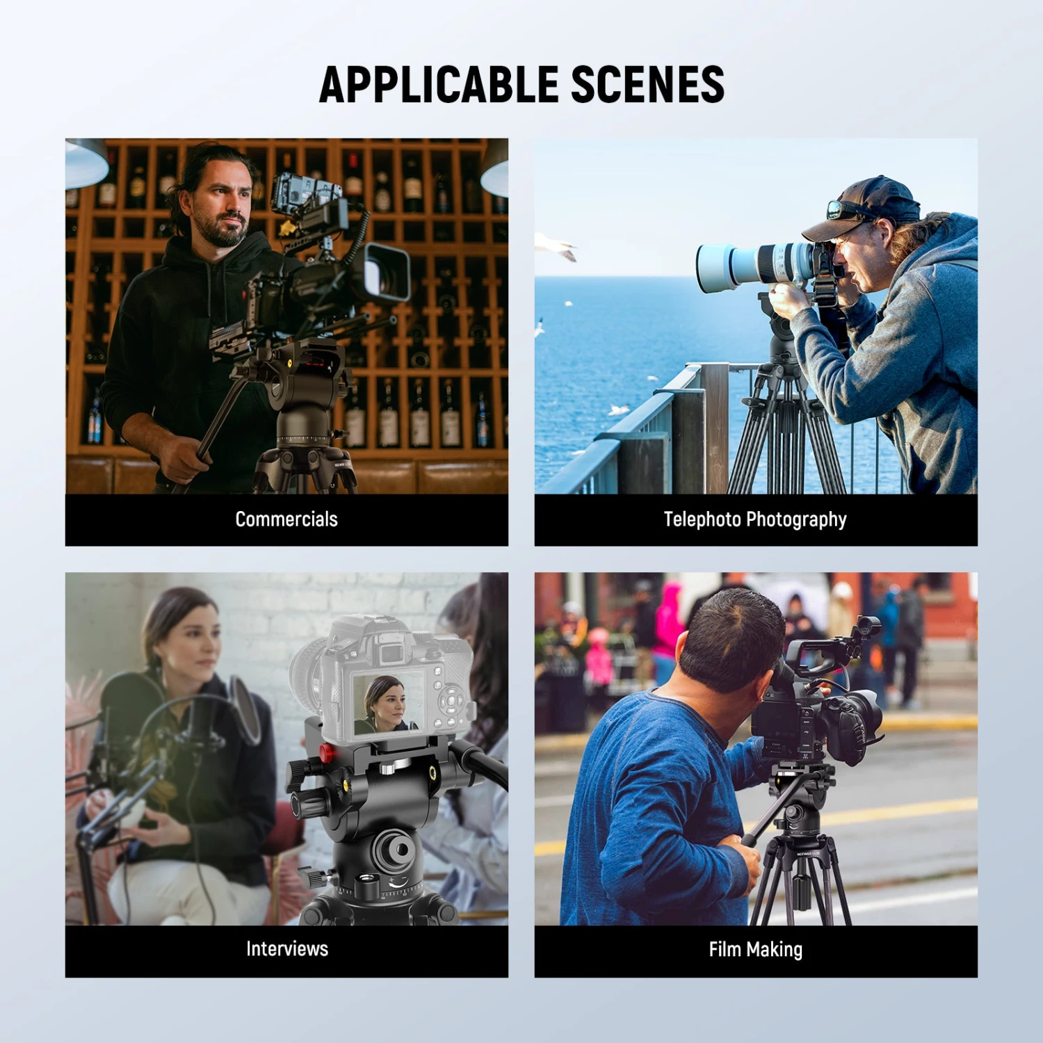 NEEWER LL34 77" Carbon Fiber Video Tripod 8 NEEWER LL34 77" Carbon Fiber Video Tripod - Image 8