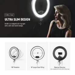 NEEWER RL45B 45W 18" Slim Edge Lit Ring Light Kit -Photography Equipment 8 5797733f 290b 49d4 8780 ecbf62e86bf3