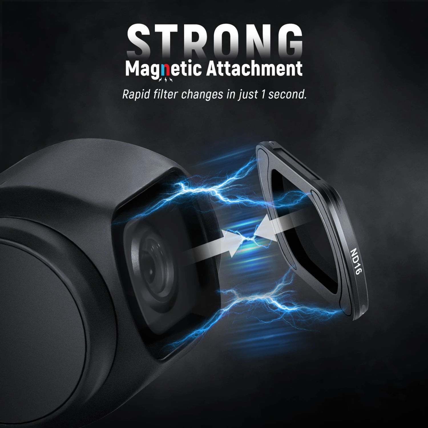 NEEWER FL-42 4-Pack Magnetic ND & Black Diffusion 1/4 Filter Kit For DJI Osmo Pocket 3 9 NEEWER FL-42 4-Pack Magnetic ND & Black Diffusion 1/4 Filter Kit For DJI Osmo Pocket 3 - Image 9