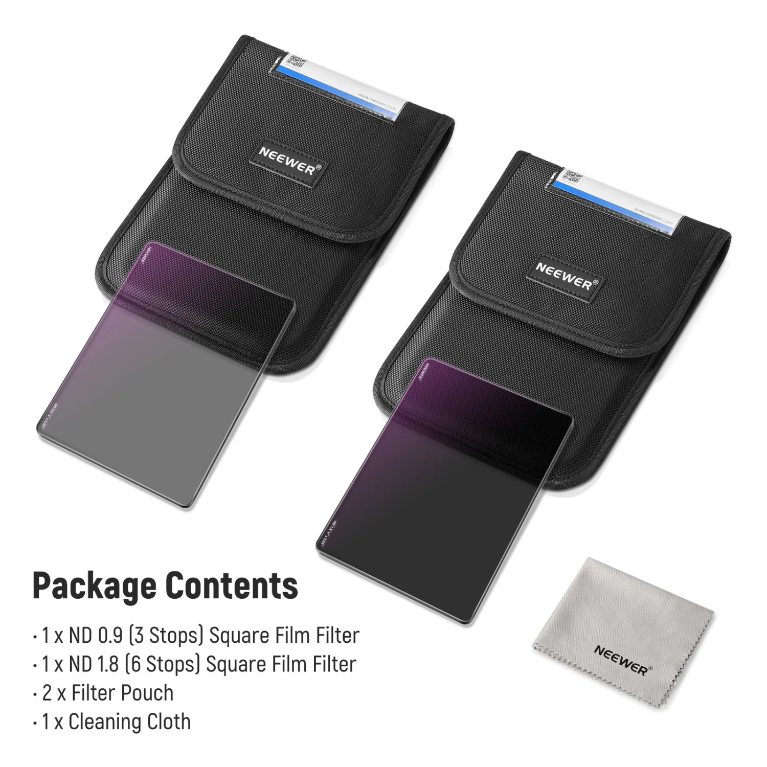 NEEWER 2 Pack ND0.9 (3Stops) & ND1.8 (6Stops) Square Film Filters 6 NEEWER 2 Pack ND0.9 (3Stops) & ND1.8 (6Stops) Square Film Filters - Image 6