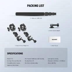 NEEWER GP-30 Motorcycle Camera Mount Kit 15 NEEWER GP-30 Motorcycle Camera Mount Kit -Photography Equipment 8 5f987f8f 60f0 4b07 94e3 05694302e5f2