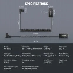 NEEWER VP-F550X2 Dual Sided Dummy Battery Adapter With Display -Photography Equipment 8 6368e749 3dfc 4f63 a5c2 ec80931b3f9f