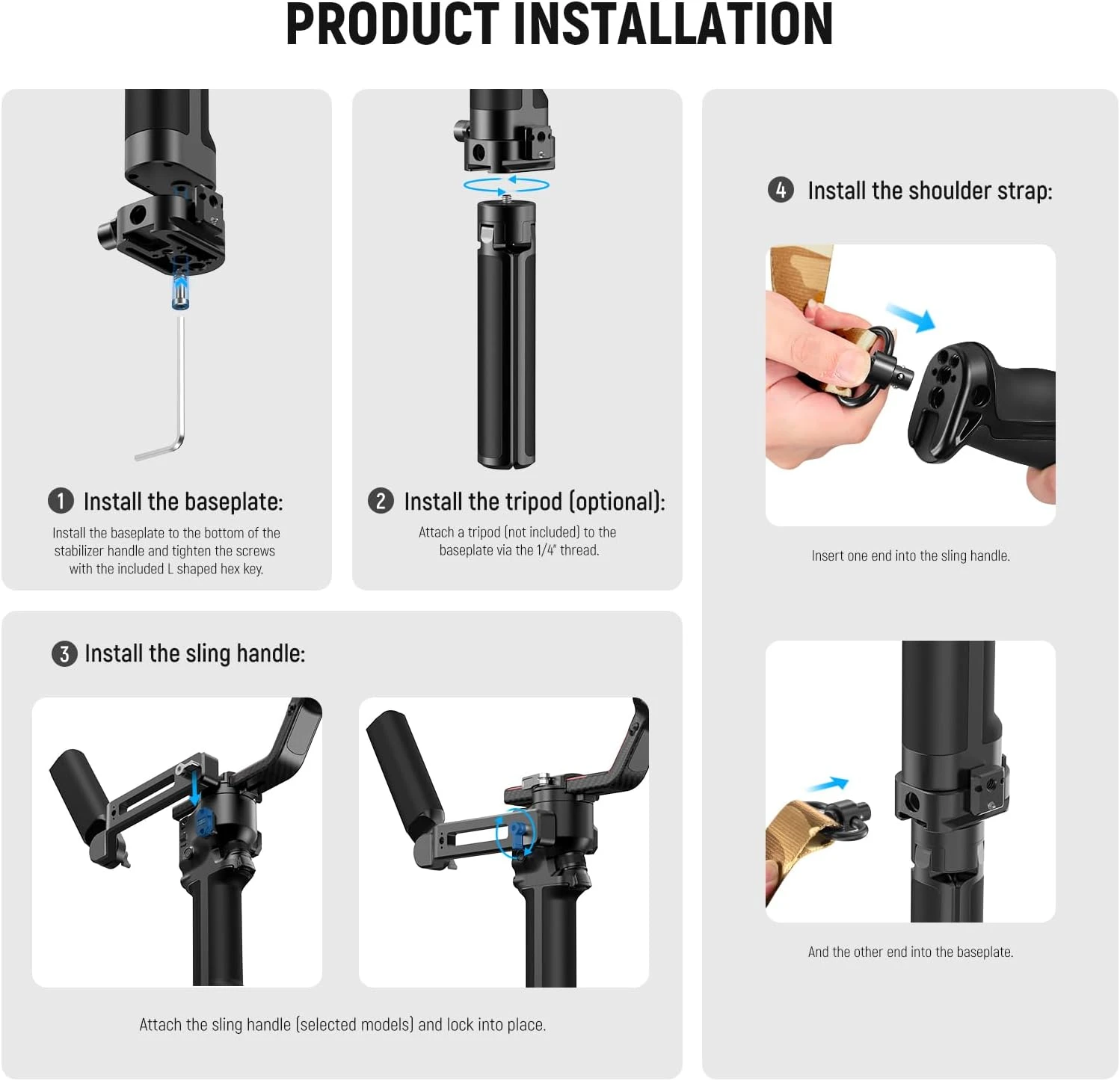 NEEWER GA016 Shoulder Strap For DJI Sling Handle RS4 RS4 Pro RS3 RS3 Pro 3 NEEWER GA016 Shoulder Strap For DJI Sling Handle RS4 RS4 Pro RS3 RS3 Pro - Image 3