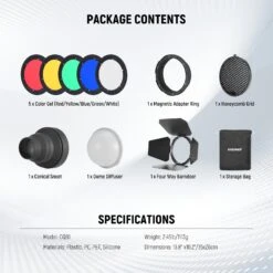 NEEWER CQB1 Magnetic Flash Accessory Kit For Q4 Outdoor Studio Flash 15 NEEWER CQB1 Magnetic Flash Accessory Kit For Q4 Outdoor Studio Flash -Photography Equipment 8 73dd29de e873 4458 8d96 f896edc0c0e7