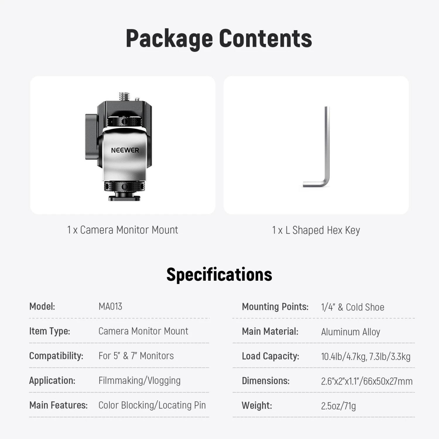 NEEWER MA013/MA014 Color Blocking Monitor Mount 8 NEEWER MA013/MA014 Color Blocking Monitor Mount - Image 8