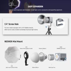 NEEWER HS60C Pro 60W Portable RGB LED Video Light 16 NEEWER HS60C Pro 60W Portable RGB LED Video Light -Photography Equipment 8 85d9a20b a474 4c5b b532 e0820c1614f3