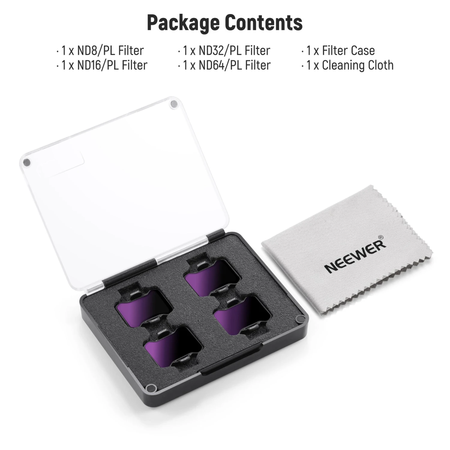 NEEWER FL-A99 4-Pack ND/PL Filter Set For DJI Avata 2 8 NEEWER FL-A99 4-Pack ND/PL Filter Set For DJI Avata 2 - Image 8