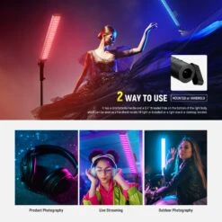 NEEWER BH20C 21W RGB LED Video Light Stick Kit -Photography Equipment 8 8c59fd13 07f9 43b1 9921 07af0dce3d75