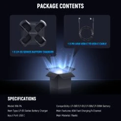 NEEWER NW-P4 LP-E6 Battery Charger With PD 45W Fast Charging 11 NEEWER NW-P4 LP-E6 Battery Charger With PD 45W Fast Charging -Photography Equipment 8 8f55c04a 622e 4c72 a9cc 4a6141b06566