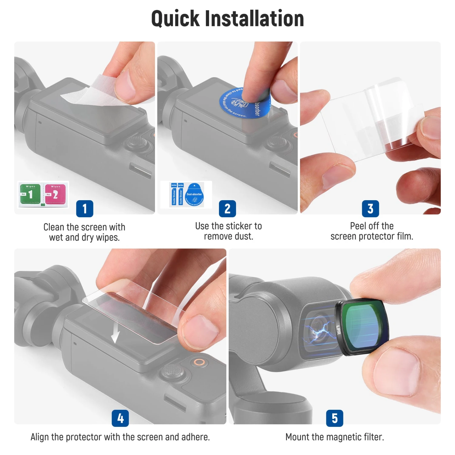 NEEWER FL-63 Light Pollution Reduction Filter For DJI Osmo Pocket 3 8 NEEWER FL-63 Light Pollution Reduction Filter For DJI Osmo Pocket 3 - Image 8