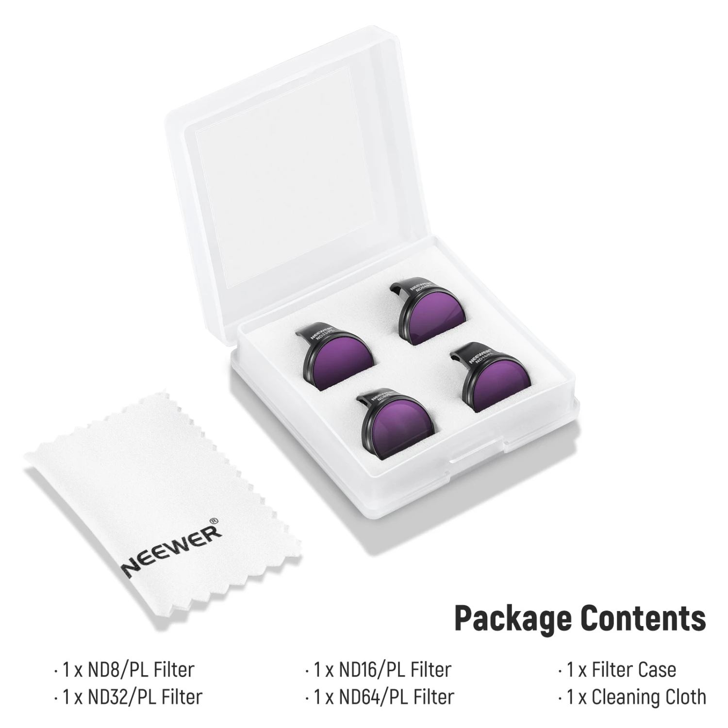 NEEWER FL-N23 4-Pack ND/PL Filter Set For DJI NEO 8 NEEWER FL-N23 4-Pack ND/PL Filter Set For DJI NEO - Image 8