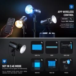 NEEWER MS150C 150W Mini RGB LED Video Light 15 NEEWER MS150C 150W Mini RGB LED Video Light -Photography Equipment 8 ac951d0c 3043 4f71 834f 8c9a1ffea8f0