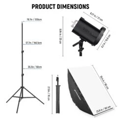 NEEWER 2 Pack S101-300W 300Ws Studio Monolight Flash Light Kit -Photography Equipment 8 acd3572e 1e0b 422b bb40 3fa83a4be3e4