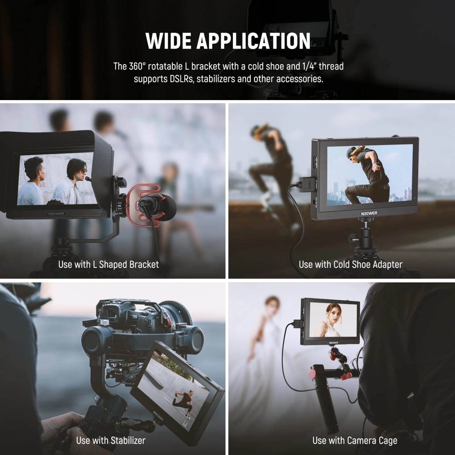 NEEWER F500 5.5 Inch Camera Field Monitor 7 NEEWER F500 5.5 Inch Camera Field Monitor - Image 7