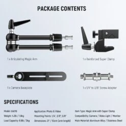 NEEWER UA018 21" Magic Arm Camera Mount With Super Clamp 14 NEEWER UA018 21" Magic Arm Camera Mount With Super Clamp -Photography Equipment 8 b7a3cdcd 293a 471d 80e4 27b30d843aa6