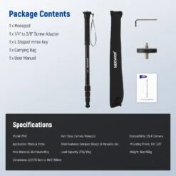 NEEWER TP42 66.5" Camera Monopod Stand 15 NEEWER TP42 66.5" Camera Monopod Stand -Photography Equipment 8 b91a6ce3 d4aa 437a 864f a66836545b19