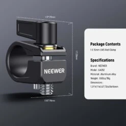 NEEWER UA052/UA053 Single LWS 15mm Rod Clamp 15 NEEWER UA052/UA053 Single LWS 15mm Rod Clamp -Photography Equipment 8 bd945952 618a 42e3 8aa4 2b59e8eb572d