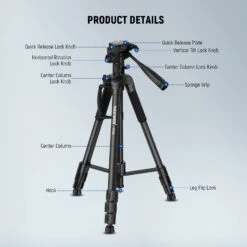 NEEWER BASICS TP05 74.4" Video Tripod Monopod -Photography Equipment 8 c7b74c61 f159 44be 8092 ac2634232edf