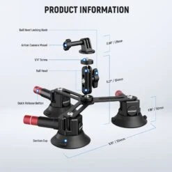NEEWER CA067 Triple Suction Cup Camera Car Mount 16 NEEWER CA067 Triple Suction Cup Camera Car Mount -Photography Equipment 8 e8743ccf c138 4a18 87a1 6a036e8c0514