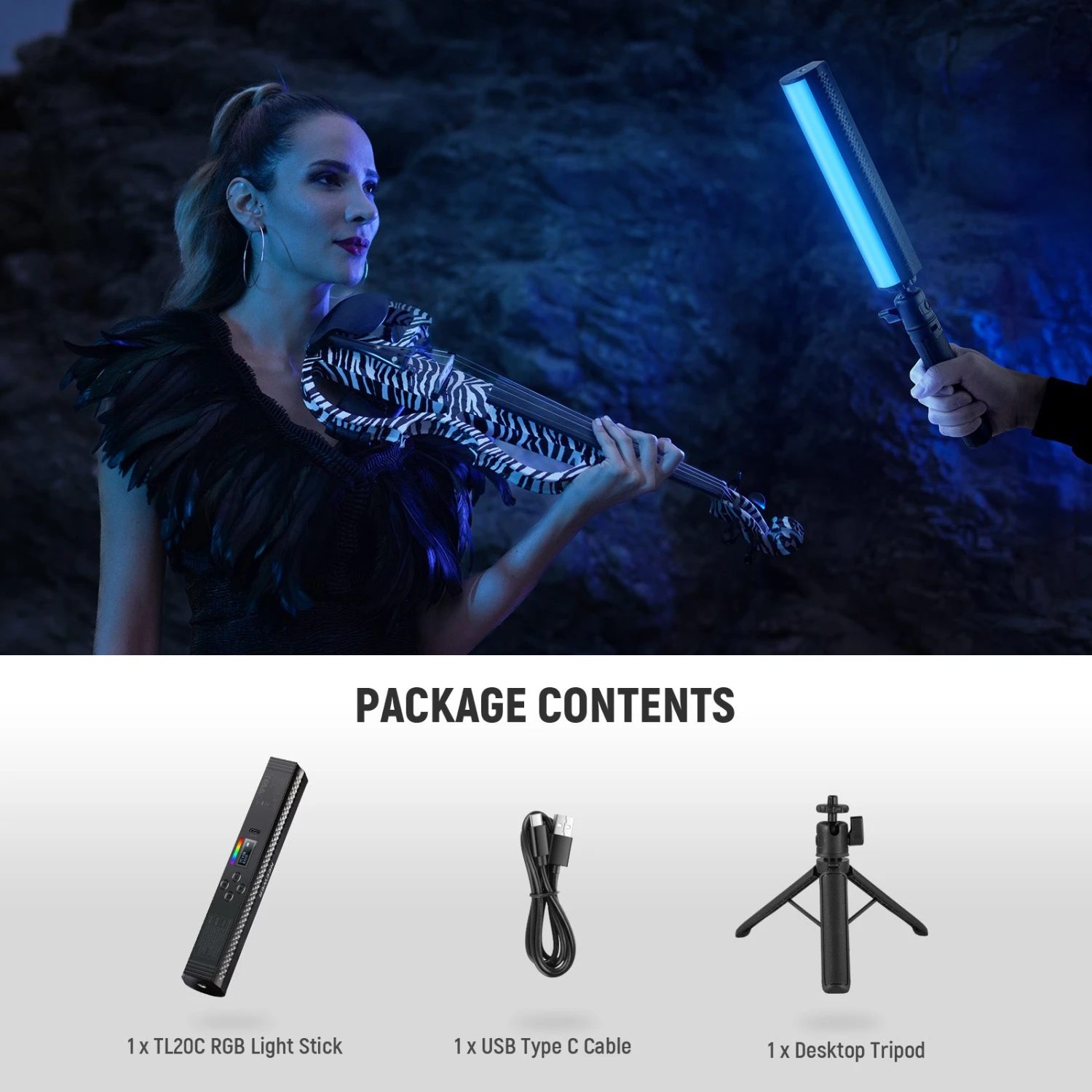 NEEWER TL20C/TL21C RGB Magnetic Handheld Light Wand Kit 8 NEEWER TL20C/TL21C RGB Magnetic Handheld Light Wand Kit - Image 8