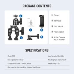 NEEWER ST87 Super Clamp With Ballhead -Photography Equipment 8 f0439e51 f9b4 417d 8b77 dff74496e631
