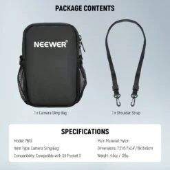 NEEWER BASICS PB13 Camera Sling Bag Crossbody For DJI Osmo Pocket 3 -Photography Equipment 8 f660acc8 3138 434f a7a4 d51361a0d797