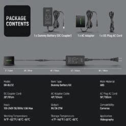 NEEWER DMW-BLC12 Dummy Battery Coupler Kit -Photography Equipment 8 f6a4db25 9246 4281 b5e6 eba978a34862