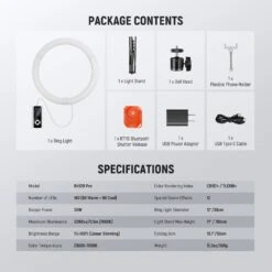 NEEWER RH12B Pro 12" 30W High Power LED Ring Light -Photography Equipment 9 US