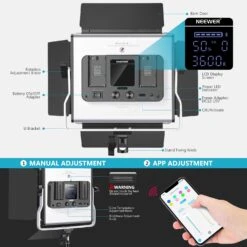 NEEWER 2-Pack SNL530 Bi-Color LED Video Lighting Kit -Photography Equipment 90096447 2